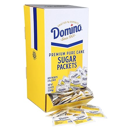 Domino® Sugar Packets, 400 Sugar Packets (2.8 g each) in Dispenser Box