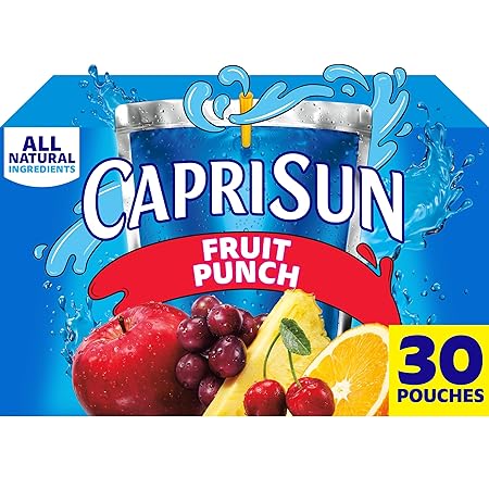 Capri Sun Fruit Punch flavored Juice Drink Blend, 30 ct Box, 6 fl oz Pouches