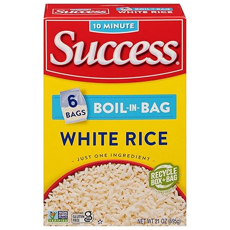 Success Boil-in-Bag Rice, White Rice, Quick and Easy Rice Meals, 21-Ounce Box