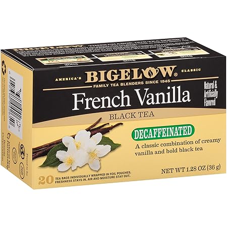 Bigelow Tea Decaffeinated French Vanilla Black Tea Bags, 120 Count, Pack of 6