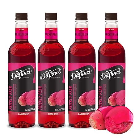 DaVinci Gourmet Prickly Pear Syrup, 25.4 Fluid Ounces (Pack of 4)