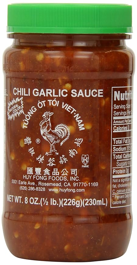 Huy Fong Chili Garlic Sauce, 8-Ounce Jars (Pack of 24)