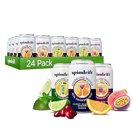 Spindrift Mocktail Variety Pack Can 12 Ounce (Pack of 24)