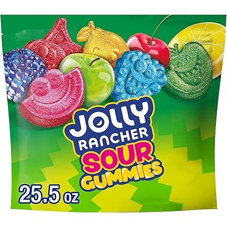 JOLLY RANCHER Sour Gummies Assorted Fruit Flavored Candy Bag, 25.5 oz