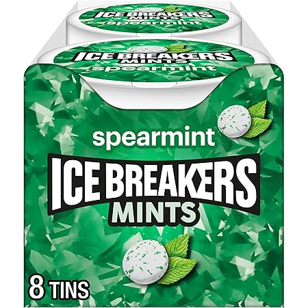 ICE BREAKERS Spearmint Sugar Free Mints Tins, 1.5 oz (8 Count)
