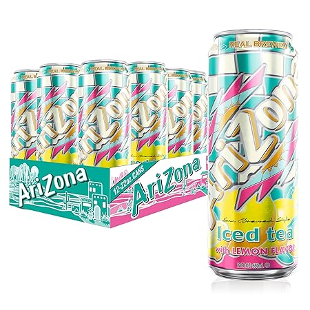 AriZona Lemon Tea - Big Can, 22 Fl Oz (Pack of 12)