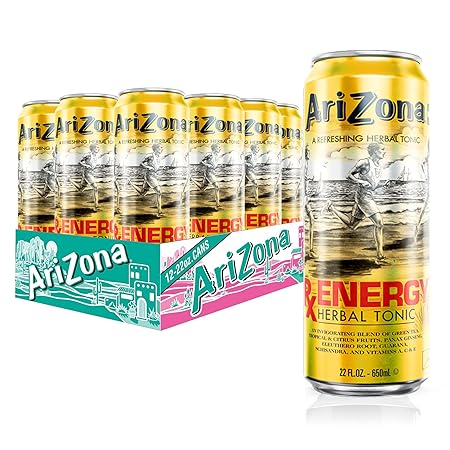 AriZona Rx Energy - Big Can, 22 Fl Oz (Pack of 12)
