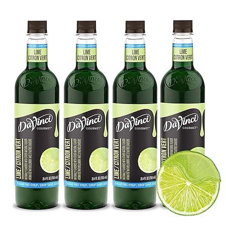 DaVinci Gourmet Sugar-Free Lime Syrup, 25.4 Fluid Ounces (Pack of 4)