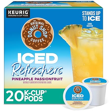 The Original Donut Shop Iced Refreshers, Pineapple Passionfruit Flavor, Keurig Single Serve K-Cup Pods, 20 Count