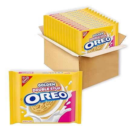 OREO Double Stuf Golden Sandwich Cookies, 12 - 14.03 oz Packs