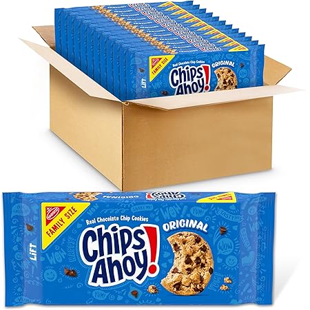 CHIPS AHOY! Original Chocolate Chip Cookies, Family Size, 12 - 18.2 oz Packs