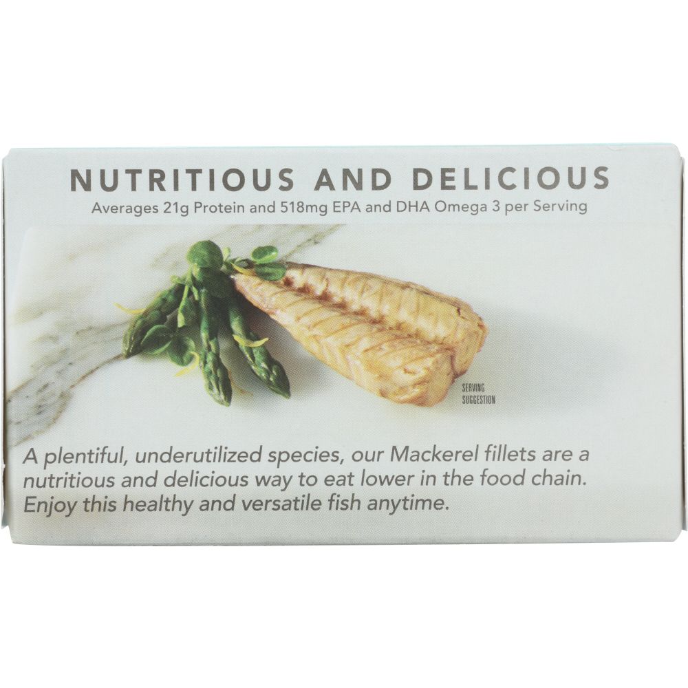 WILD PLANET: Mackerel Wild Fillet in Extra Virgin Olive Oil, 4.4 oz