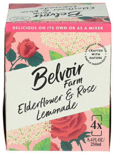 BELVOIR LEMONADE ELDERFLOWER & ROSE 4P - 33.6 FO
