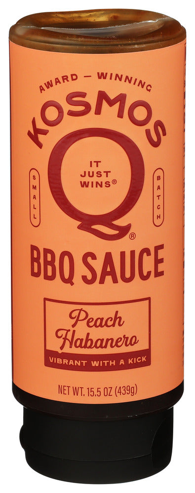 KOSMOS Q SAUCE BBQ PEACH HABANERO - 15.5 OZ