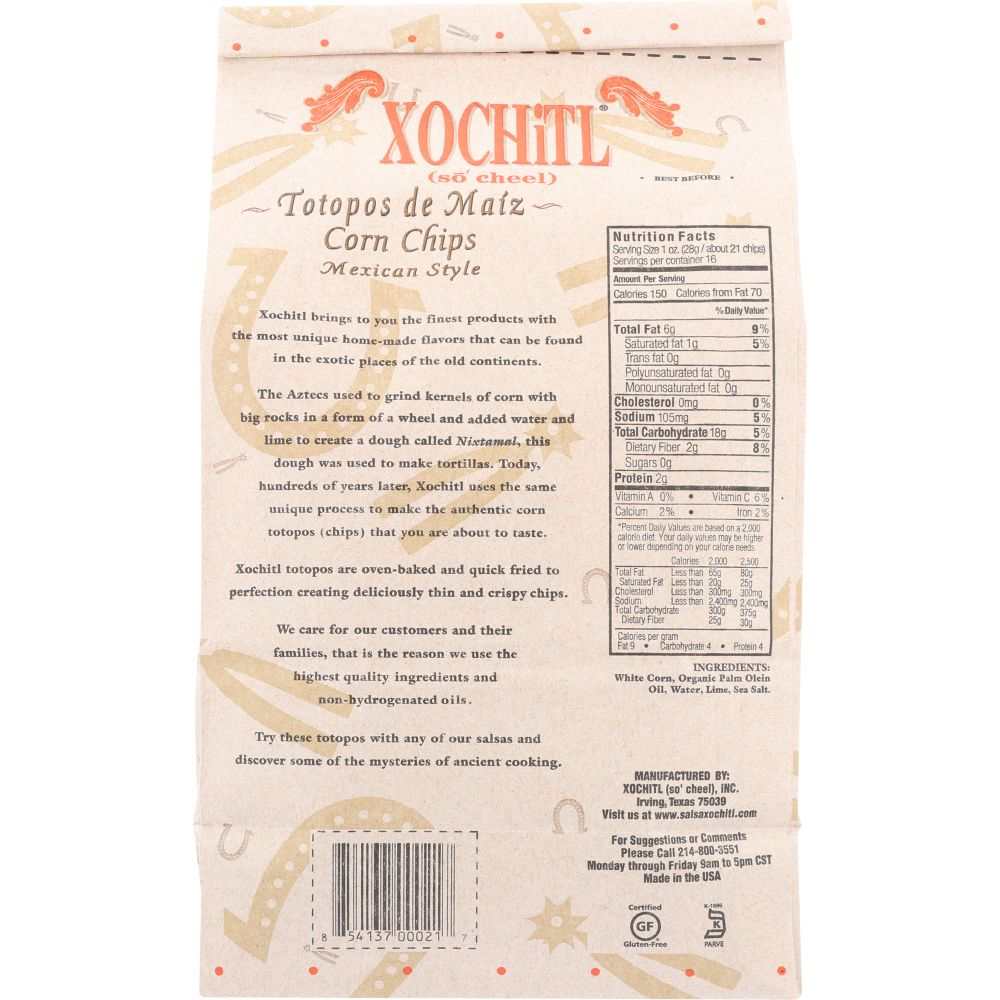 XOCHITL Corn Chips - Salted Mexican Style, 16 oz | Crispy & Delicious