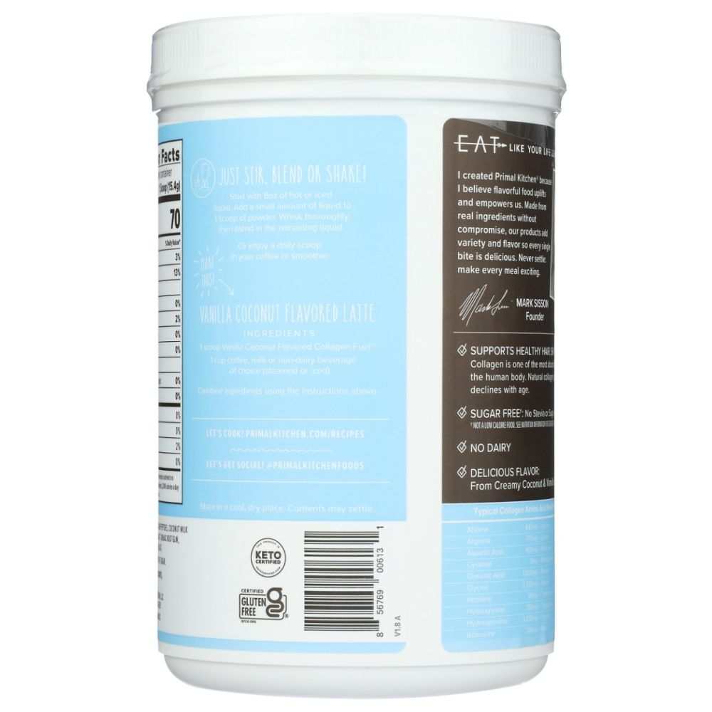 PRIMAL KITCHEN Collagen Fuel Vanilla Coconut |13.1oz| Nutrient-Rich