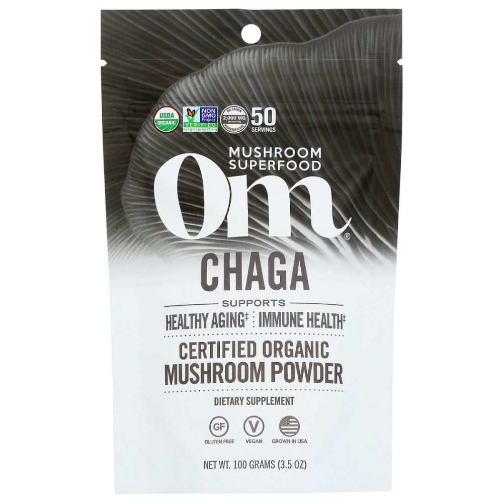 OM ORGANIC MUSHROOM NUTRITION: Chaga The Mushroom of Youth, 100 gm