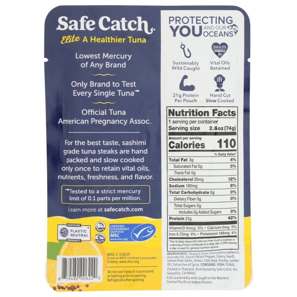 SAFECATCH: Tuna Wild Elite Citrus Pepper, 2.6 oz