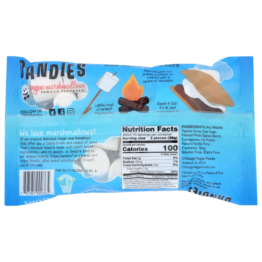 DANDIES: Vegan Marshmallows, 10 oz