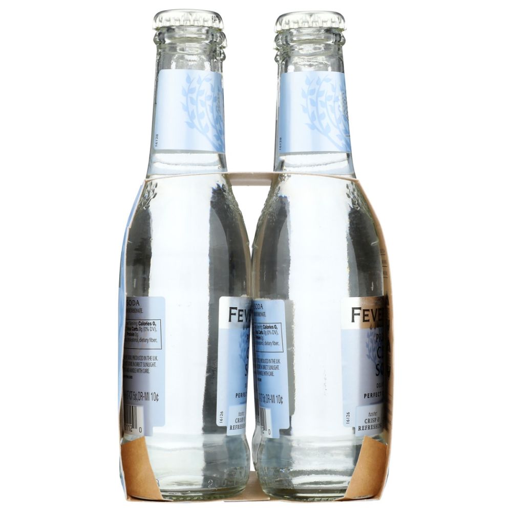 FEVER TREE: Premium Club Soda 4 Bottles, 27.2 fo