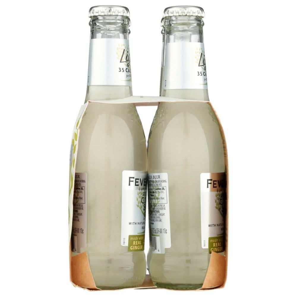 FEVER TREE: Ginger Beer Light Pack of 4, 6.8 oz