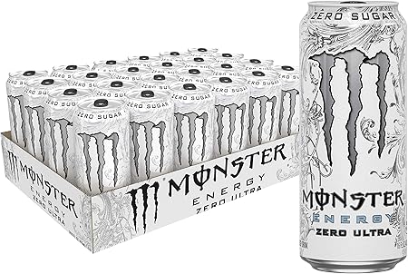 Monster Energy Zero Ultra, Sugar Free Energy Drink, 16 Ounce, Pack of 24