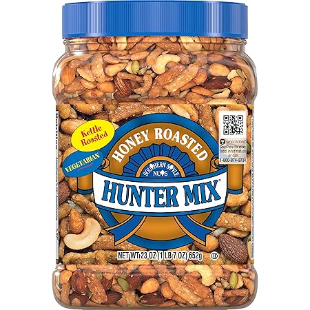 Southern Style Nuts Honey Roasted Hunter Bulk Trail Mix, 23 oz (Pack of 1), Honey Roasted Sesame Sticks & Peanuts, Sunflower Kernels, Almonds, Cashews & Pepitas, Mixed Nuts, Snacks for Adults & Kids