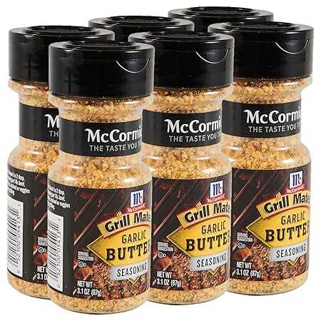 McCormick Grill Mates Garlic Butter Seasoning, 3.1 oz (Pack of 6)
