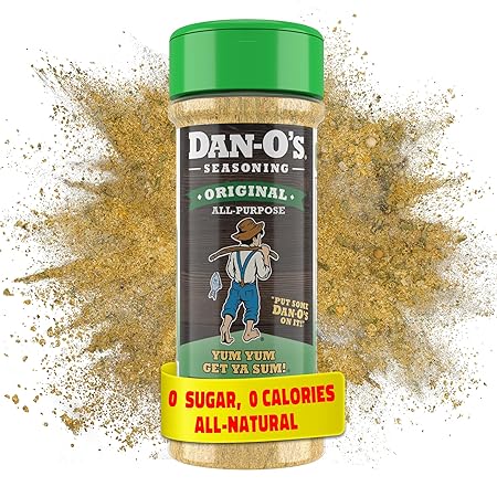 Dan-O's Original Seasoning, 2.5 oz Bottle, All Purpose Seasoning for Chicken, Turkey, Beef, Veggies and More, Sugar Free, Zero Calorie, Use this Spice Blend to Craft a Marinade, Dry Rub or Sauce