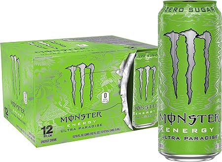 Monster Energy Ultra Paradise, Sugar Free Energy Drink, 16 Ounce (Pack of 12)