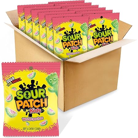 SOUR PATCH KIDS Watermelon Soft & Chewy Candy, 12- 5 oz Bags