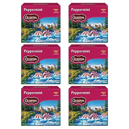 Celestial Seasonings Herbal Tea, Peppermint, 40 Count (Pack of 6)