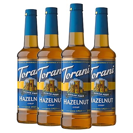 Torani Sugar Free Syrup, Hazelnut, 25.4 Ounce (Pack of 4)