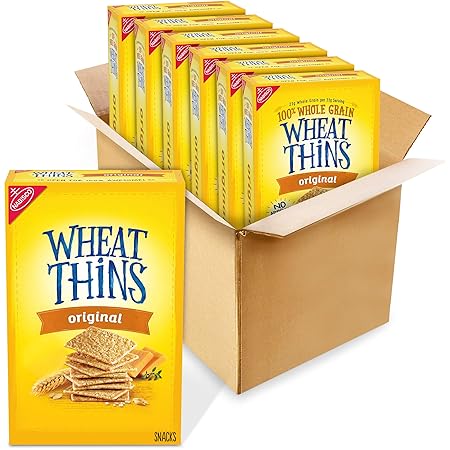 Wheat Thins Original Whole Grain Wheat Crackers, 6 - 9.1 Ounce Boxes (Pack of 6)