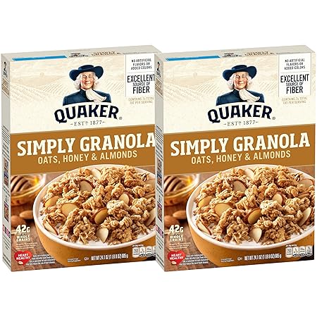 Quaker Simply Granola Honey & Almond, (Pack of 2)