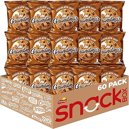 Grandma's Cookies, Chocolate Chip, 2.5 Ounce (Pack of 60)