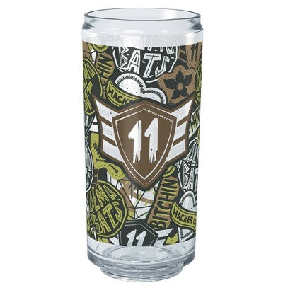 Stranger Things Eleven Camo Badge Tritan Can Shaped Drinking Cup