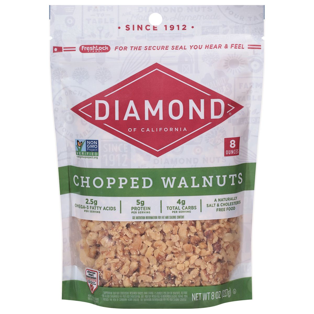 Diamond Chopped Walnuts - 8oz