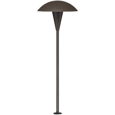 John Timberland Large Mushroom 18" High Mid Century Modern Outdoor Landscape Path Light Porch House Low Voltage LED Bulb Brown Bronze Finish Metal