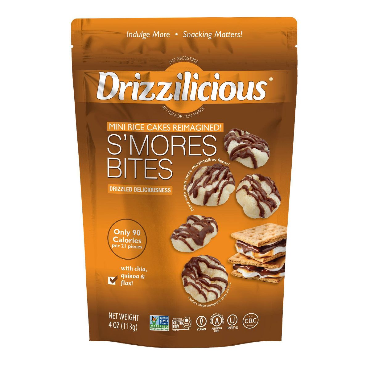 Drizzilicious Drizzled Mini Rice Cake - 4oz