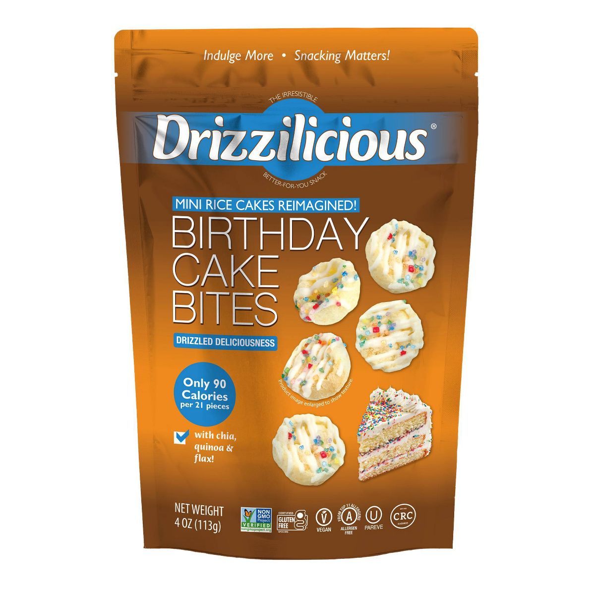 Drizzilicious Drizzled Mini Rice Cake - 4oz