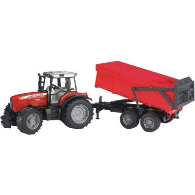 Bruder Massey Ferguson 7480 with tipping trailer