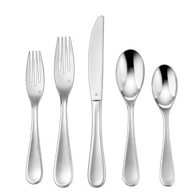 Cuisinart 20pc Stainless Steel Maree Silverware Set: Flatware Service for 4, Corrosion & Stain-Resistant, Dishwasher-Safe