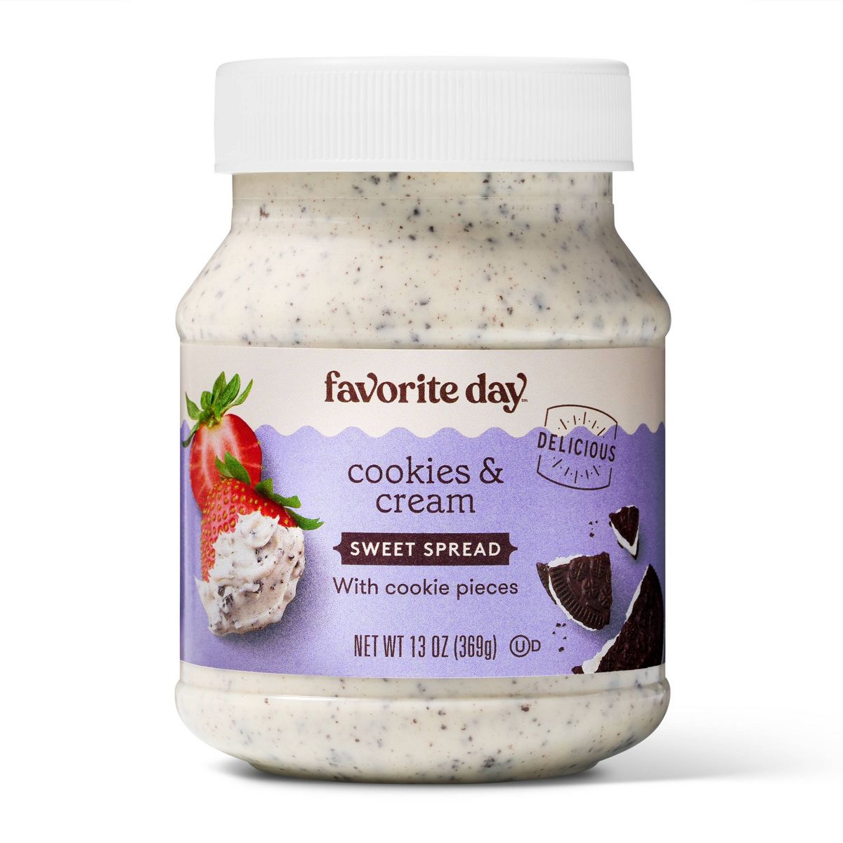 Cookies and Cream Sweet Spread with Cookie Pieces - 13oz - Favorite Day™