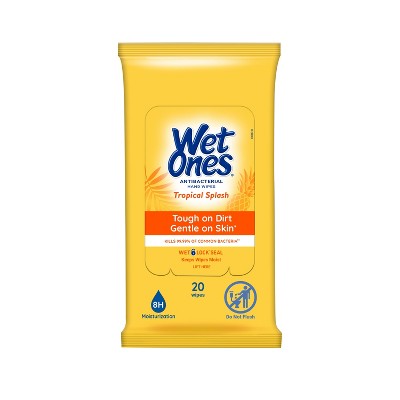 Wet Ones Antibacterial Hand Wipes Travel Pack - Tropical Splash - 20ct