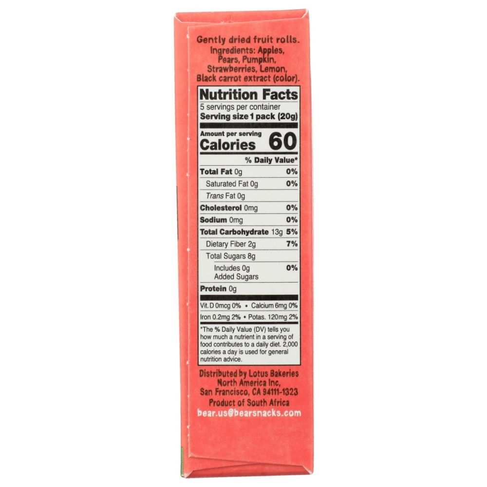 BEAR YOYO: Strawberry Lemon Fruit Rolls, 3.5 oz