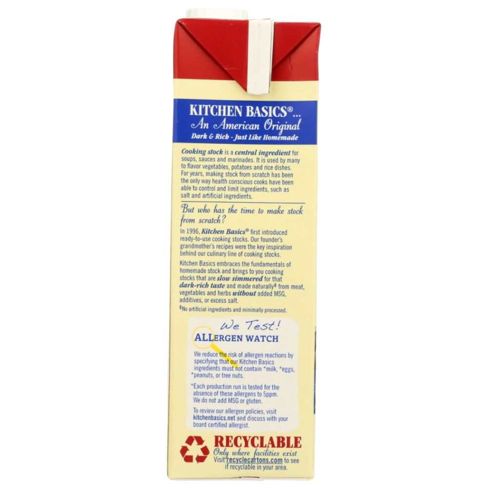 Kitchen Basics® Unsalted Beef Stock - Full Bodied Bold Flavor, 32 oz
