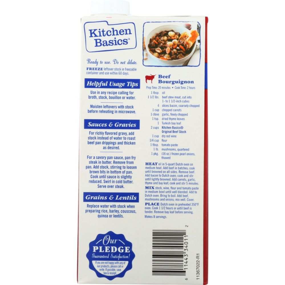 Kitchen Basics Original Beef Stock - 32oz Gluten-Free, No Artificials