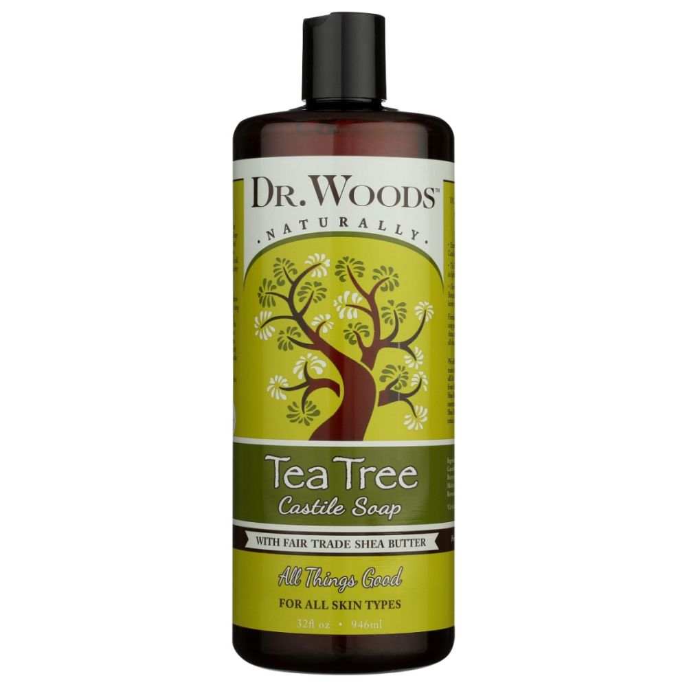DR WOODS: Tea Tree Castile Soap, 32 oz