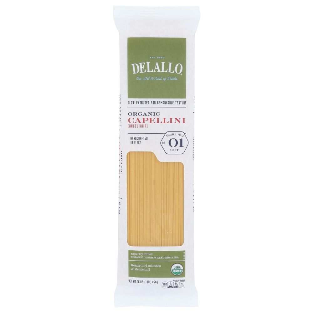DeLallo Pasta - Organic Capellini 1 lb | Traditional Italian Pasta